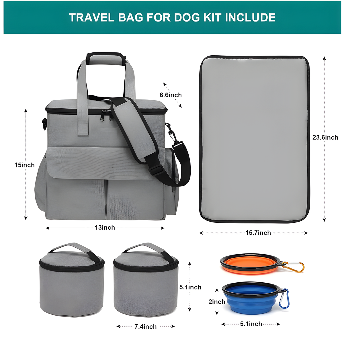 Haustier Reisetasche mit Napf