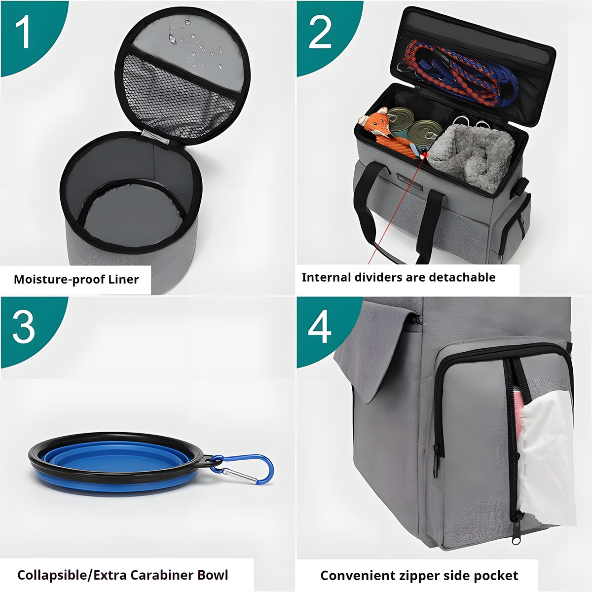 Haustier Reisetasche mit Napf